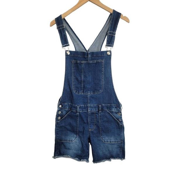 wild blue Pants - 𝅺Wild Blue Denim Overalls raw hem on bottom Size Medium